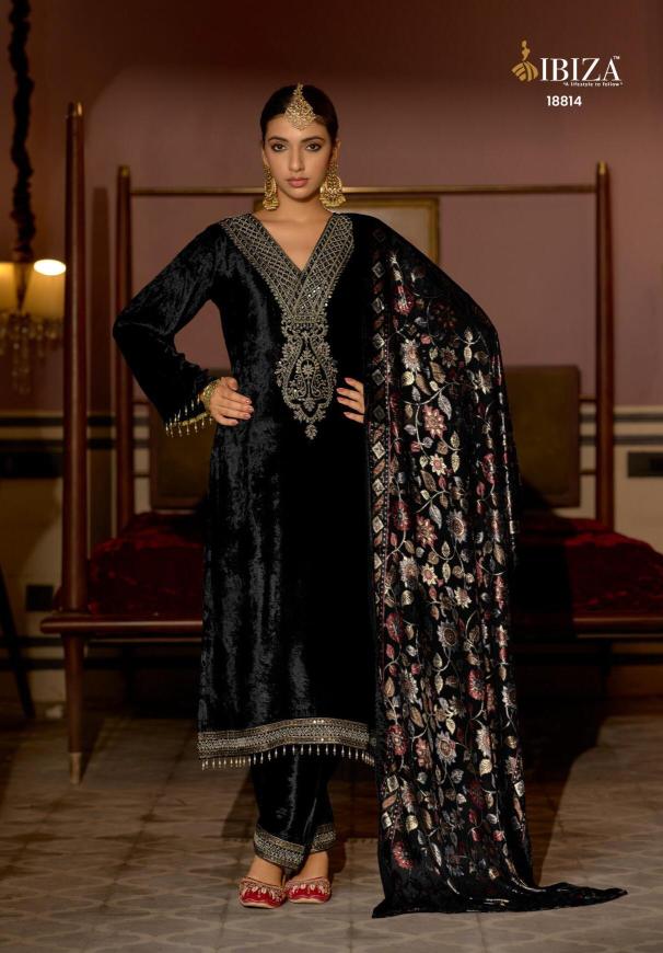 Ibiza henna velvet handloom dress materials wholesale per meter