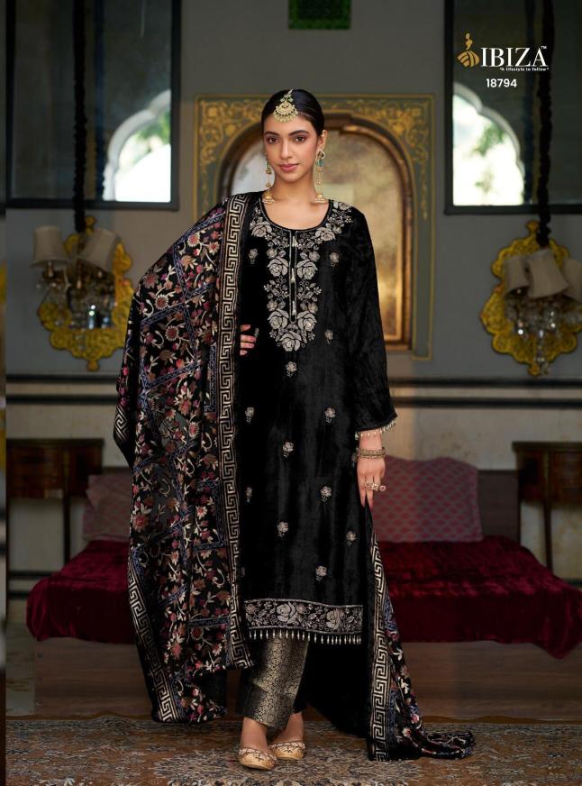 Ibiza kalindi velvet dress material wholesale singles surat