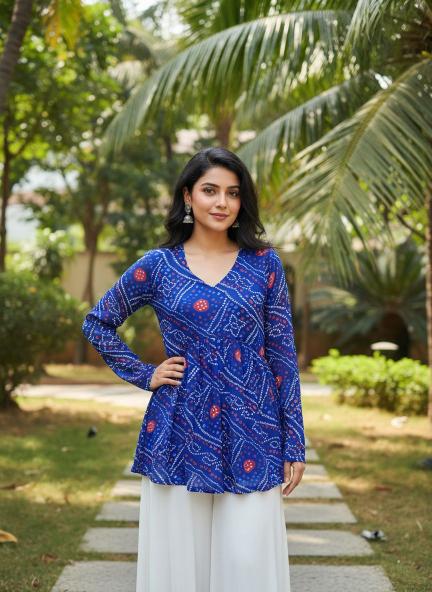 Inli bandhej top bombay wholesale kurti market