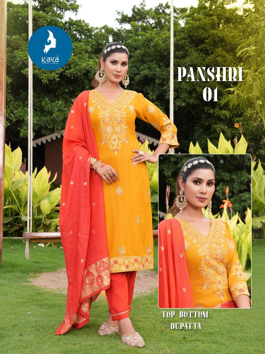 Kaya panshri v neck design kurti wholesaler