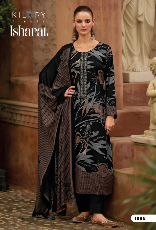 Kilory isharat pashmina designer code dress material wholesalers