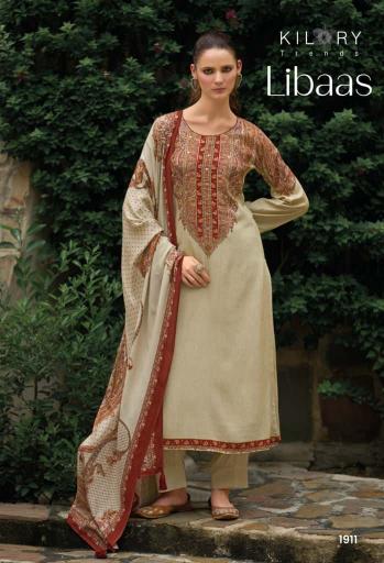 Kilory libaas pashmina hand work heavy dress materials at wholesale price