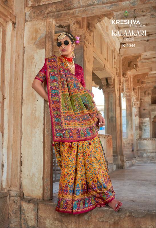 Kreshva kalaakari silk saree wholesalers online clothing 