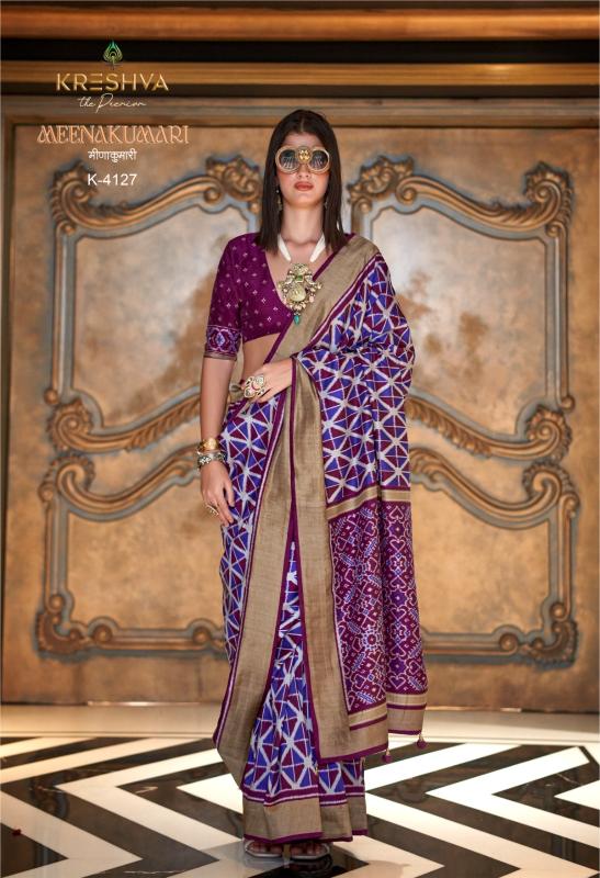 Kreshva meenakumari silk saree wholesale kapda market