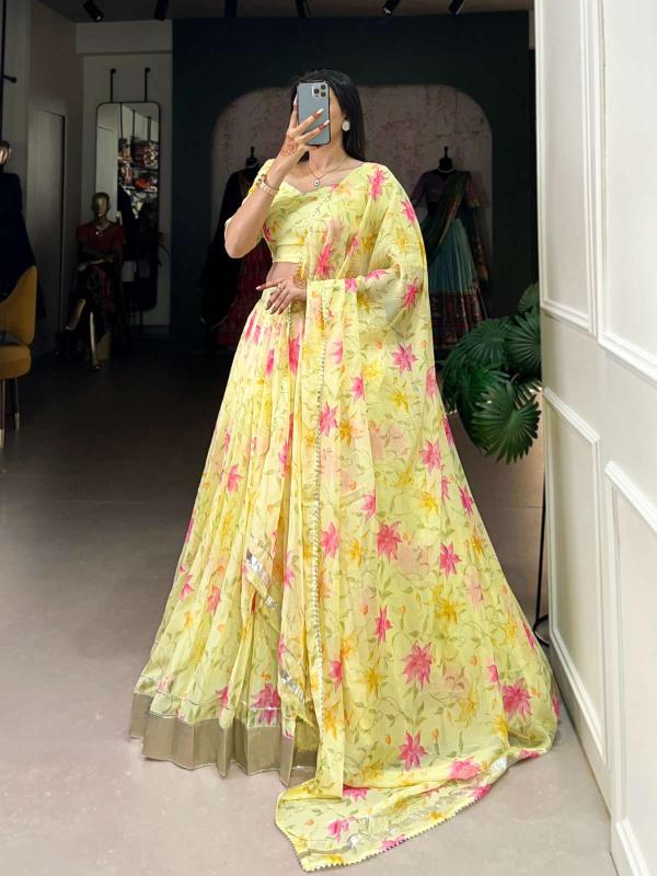 lnb 1036 tabby silk Yellow Wedding lehenga choli retailers