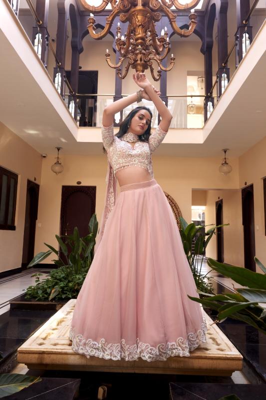 Lnb 1439 New Crush PNK Bridal lehenga choli supplier