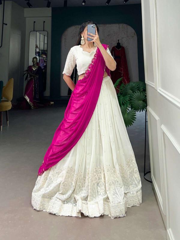 lnb 1502 georgette Pink Hydrabad Lehengha choli factory