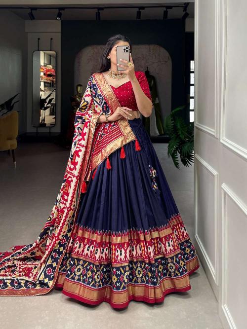 lnb 1680 tussar silk Blue Designer Lehenga choli in Delhi