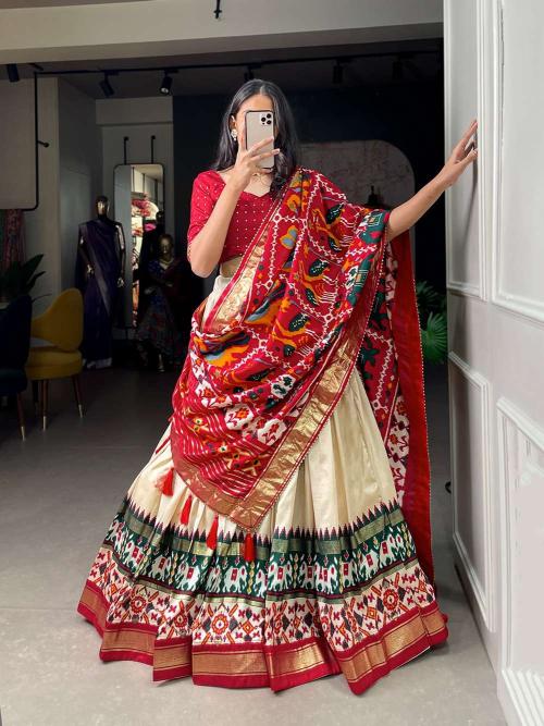 lnb 1680 tussar silk White Wholesale Lehenga choli manufacturers in Delhi