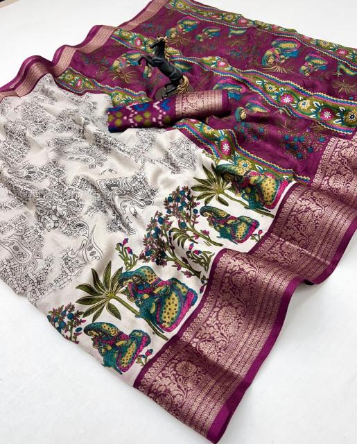 Malhar festival vol-9 madhubani print saree indian wholesale clothing suppliers