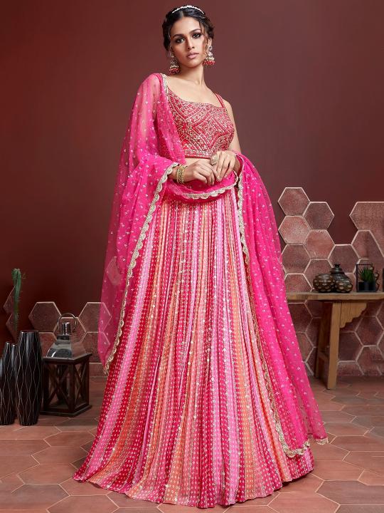 Mandakini Vol-1 Chinnon 108 Pink Surat bridal Lehengha choli wholesale