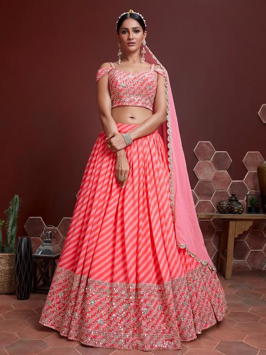 Mandakini Vol-1 Chinnon Pink Lehengha choli manufacturers in Surat