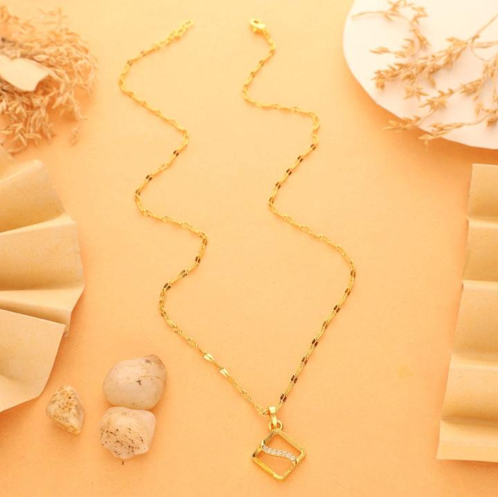 Micro gold polish chain pendant 506 Wholesale fashion jewellery suppliers in India