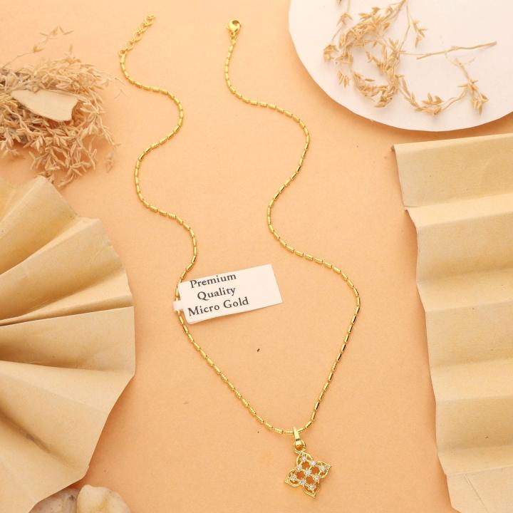 Micro gold polish chain pendant 764 Fashion accessories wholesale suppliers in India