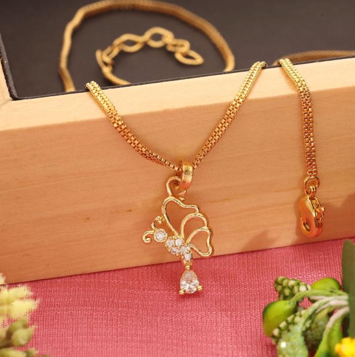 Micro gold polish chain pendant 772 Wholesale imitation jewellery manufacturers in India