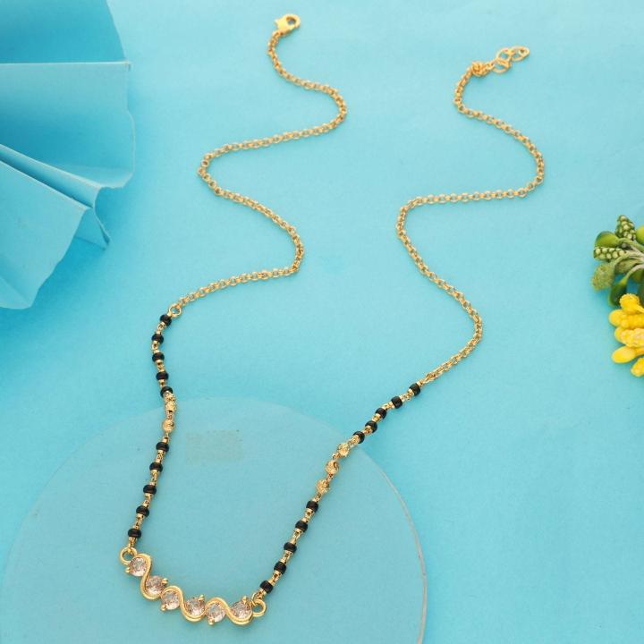 Micro gold polish manglsutra 1705 Imitation jewellery manufacturers in India