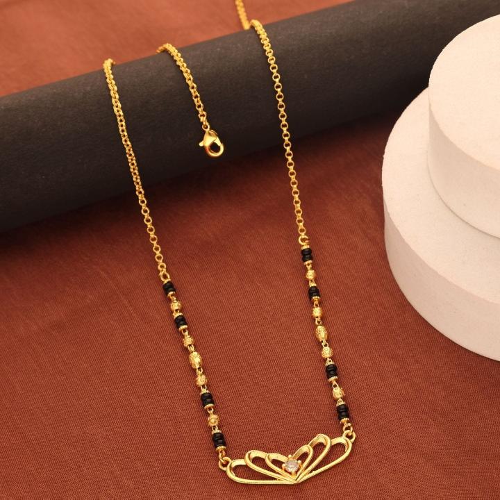 Micro gold polish manglsutra 1866 Imitation jewellery wholesale online