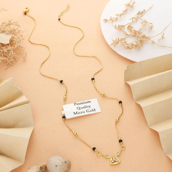 Micro gold polish manglsutra 1964 Designer imitation jewellery wholesalers in Hyderabad