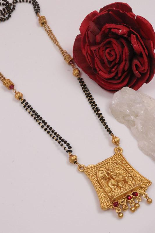 New fancy met polise mangalsutra 18 inch M1332 Handcrafted imitation jewellery wholesalers in Hyderabad