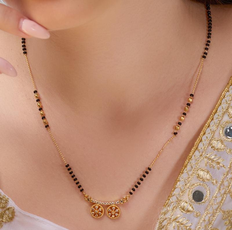 NEW FANCY MICRO GOLD MANGALSUTRA 10 Traditional imitation jewellery in Surat