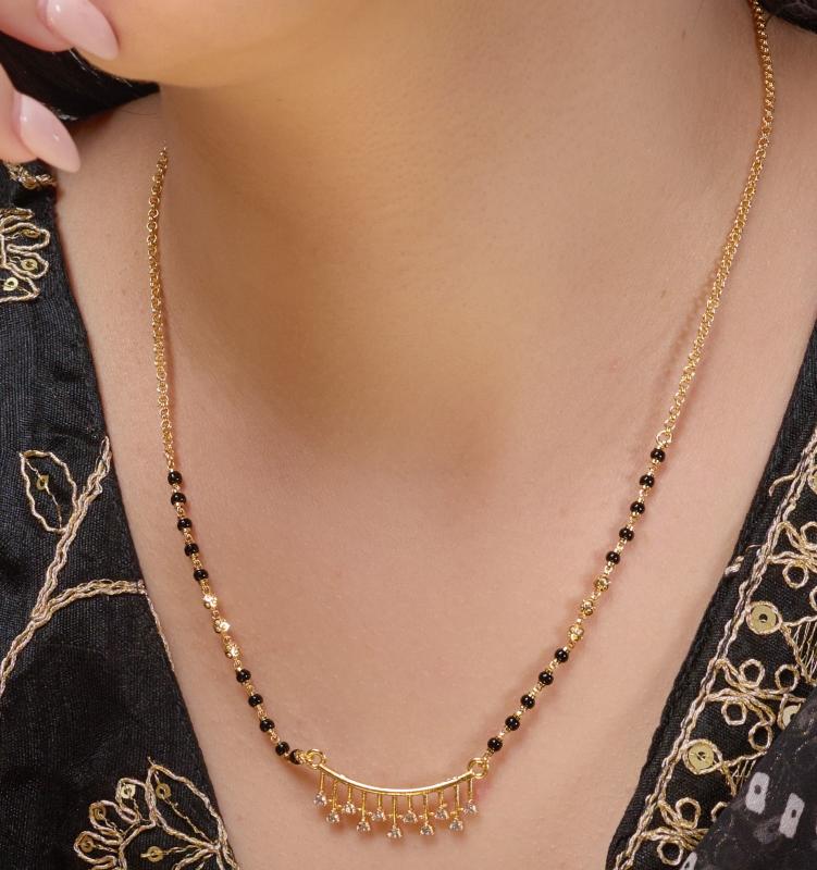 NEW FANCY MICRO GOLD MANGALSUTRA 13 Imitation jewellery manufacturers in Surat