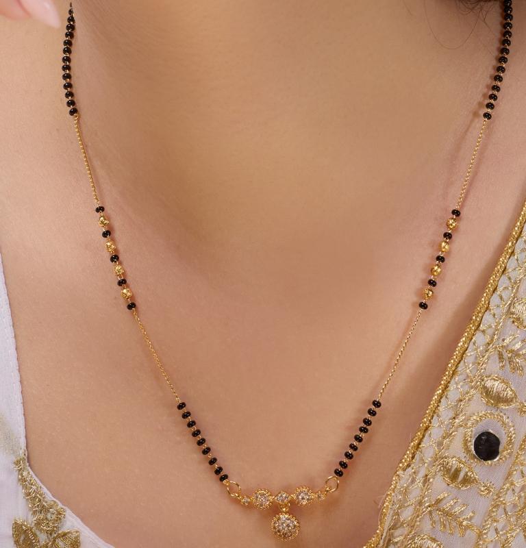 NEW FANCY MICRO GOLD MANGALSUTRA 6 Imitation jewellery exporters in Surat