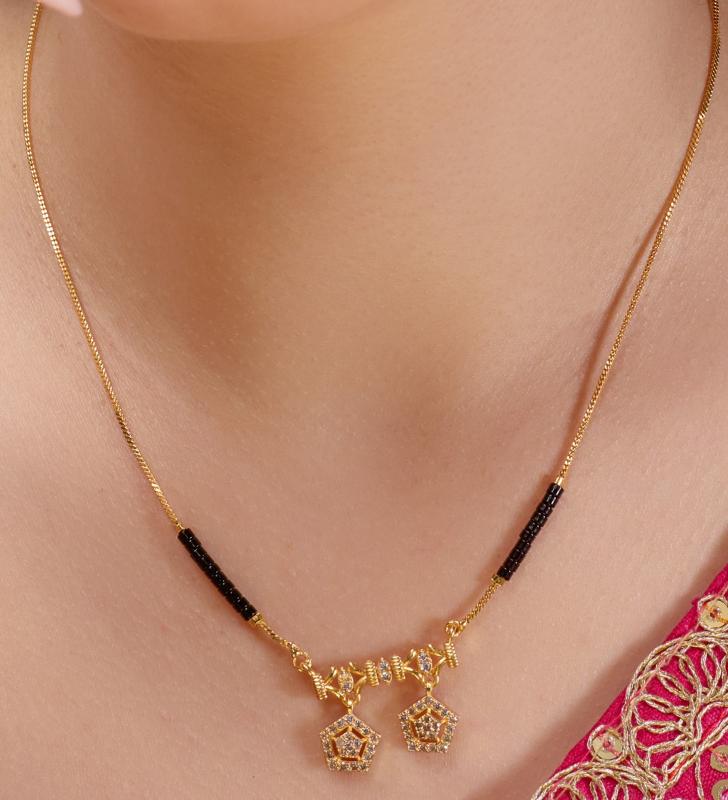 NEW FANCY MICRO GOLD MANGALSUTRA 8 Imitation bangles wholesale in Surat