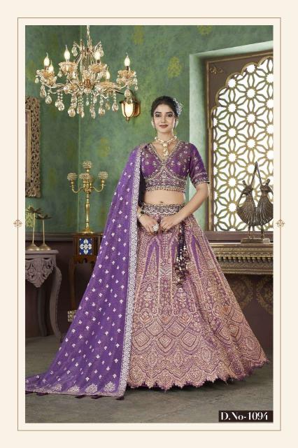 Nishtha weds vol-15 jacquard Purple Lehenga choli suppliers from Surat