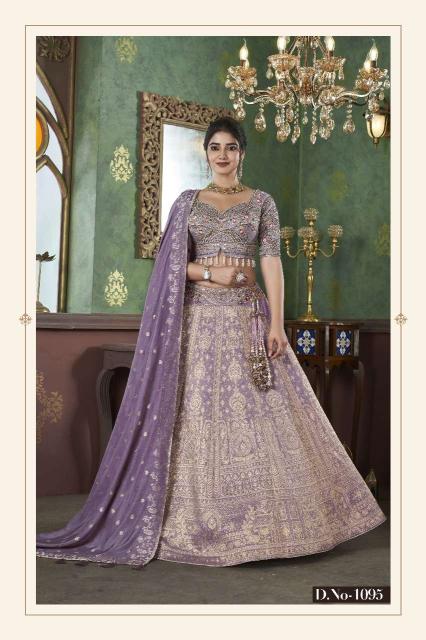 Nishtha weds vol-15 jacquard Wine wholesale dealer for lehengha choli in surat