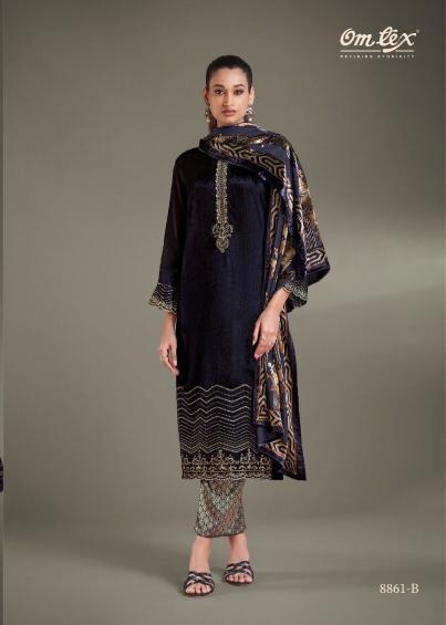 Omtex ritha vol 25 velvet dress material wholesale in dubai