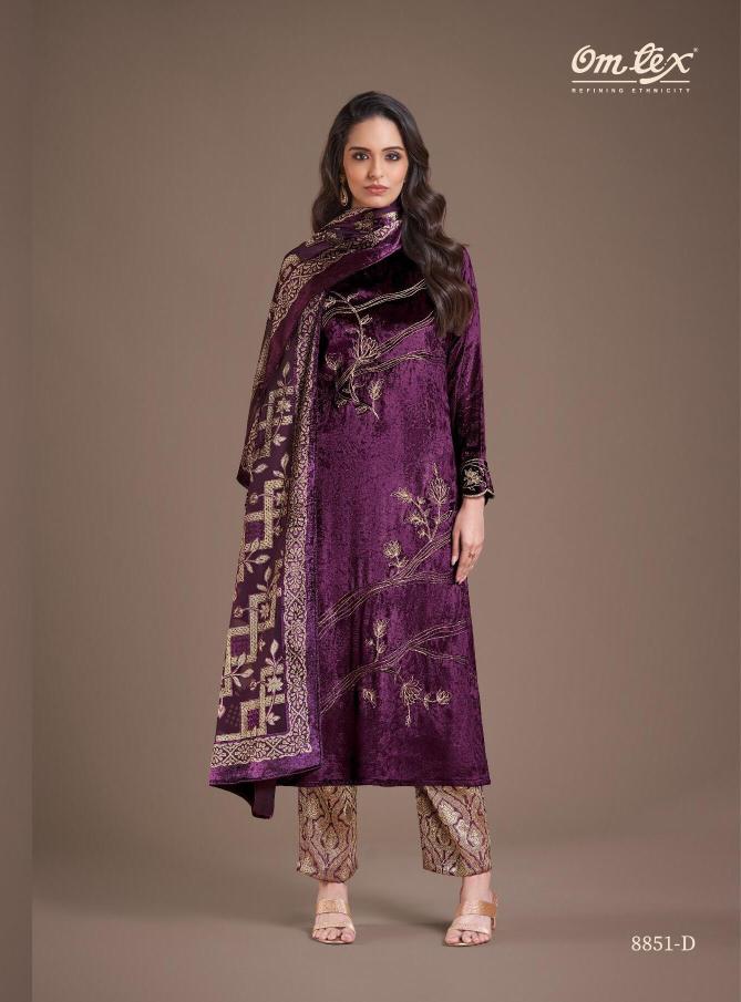 Omtex ritha vol 27 velvet dress material wholesaler