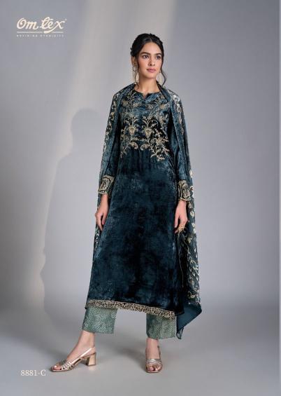 Omtex ritha vol 35 velvet dress materials wholesale dealers in hyderabad