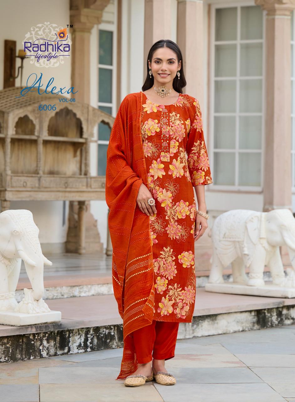 Radhika lifestyle alexa vol 6 best designer kurtis wholesaler in india