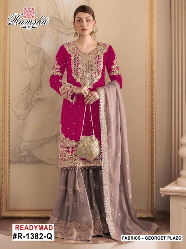 Ramsha R 1382 Q To T Georgette Wholesale salwar kameez market in Surat
