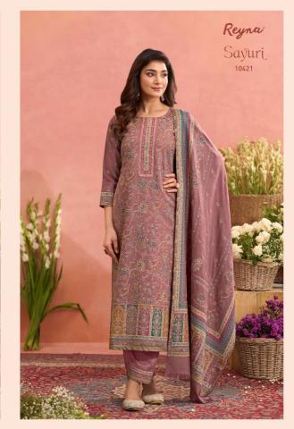 Reyna sayuri pashmina non catalog designer brand code dress material wholesalers