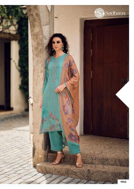 Sadhana alona printed dress material wholesale online 