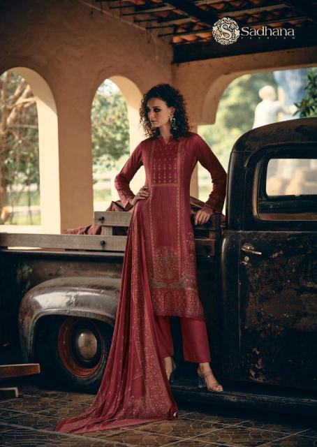 Sadhana assis pashmina printed dress materials wholesale