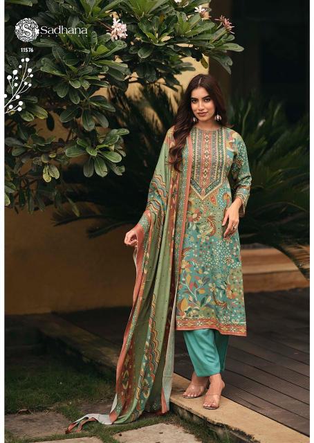 Sadhana tanishq floral print dress materials from wholesalers 