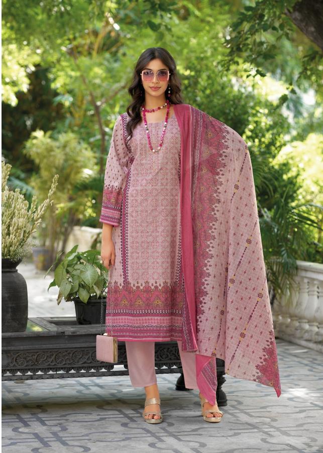Shree fabs riwayat lawn emb collection 2025 cotton dress materials wholesale in kakinada