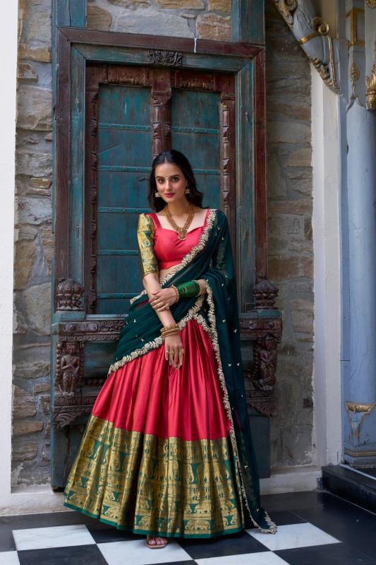 TARIKA Narayan Pattu RED Wholesale lehenga choli prices