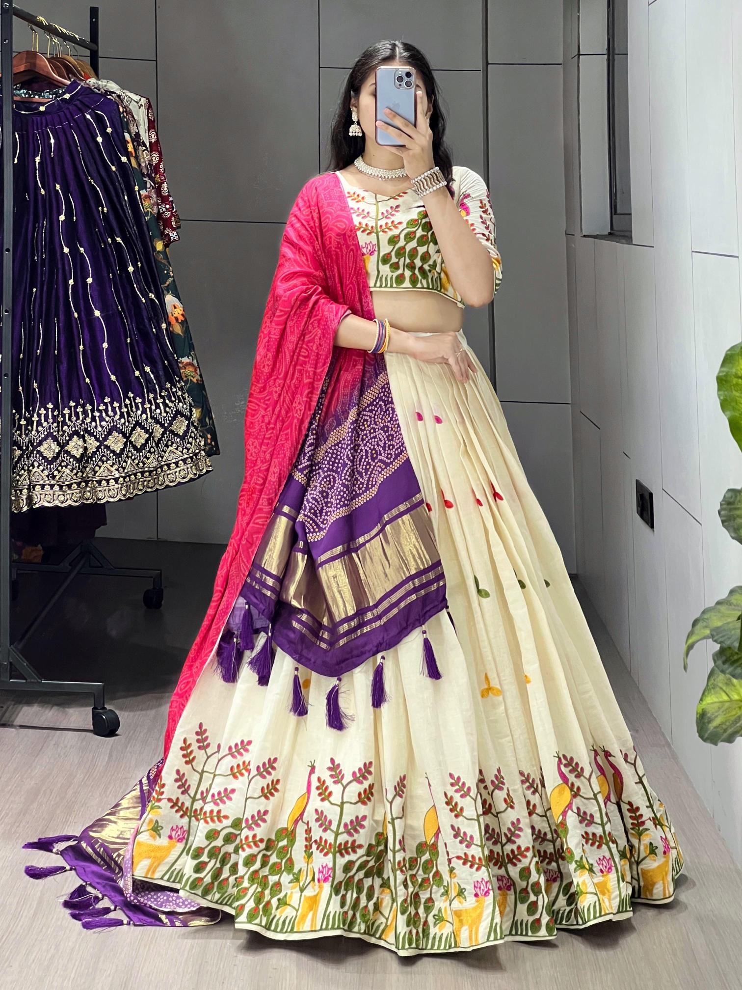 Traditional Cotton RANIPRPL Wholesale lehenga choli suppliers
