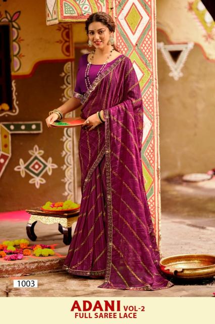 Tulsi adani vol 2 printed saree clothes at wholesale price 