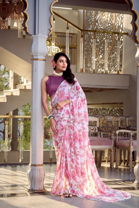 Tulsi everly printed saree surat wholesale shop photos
