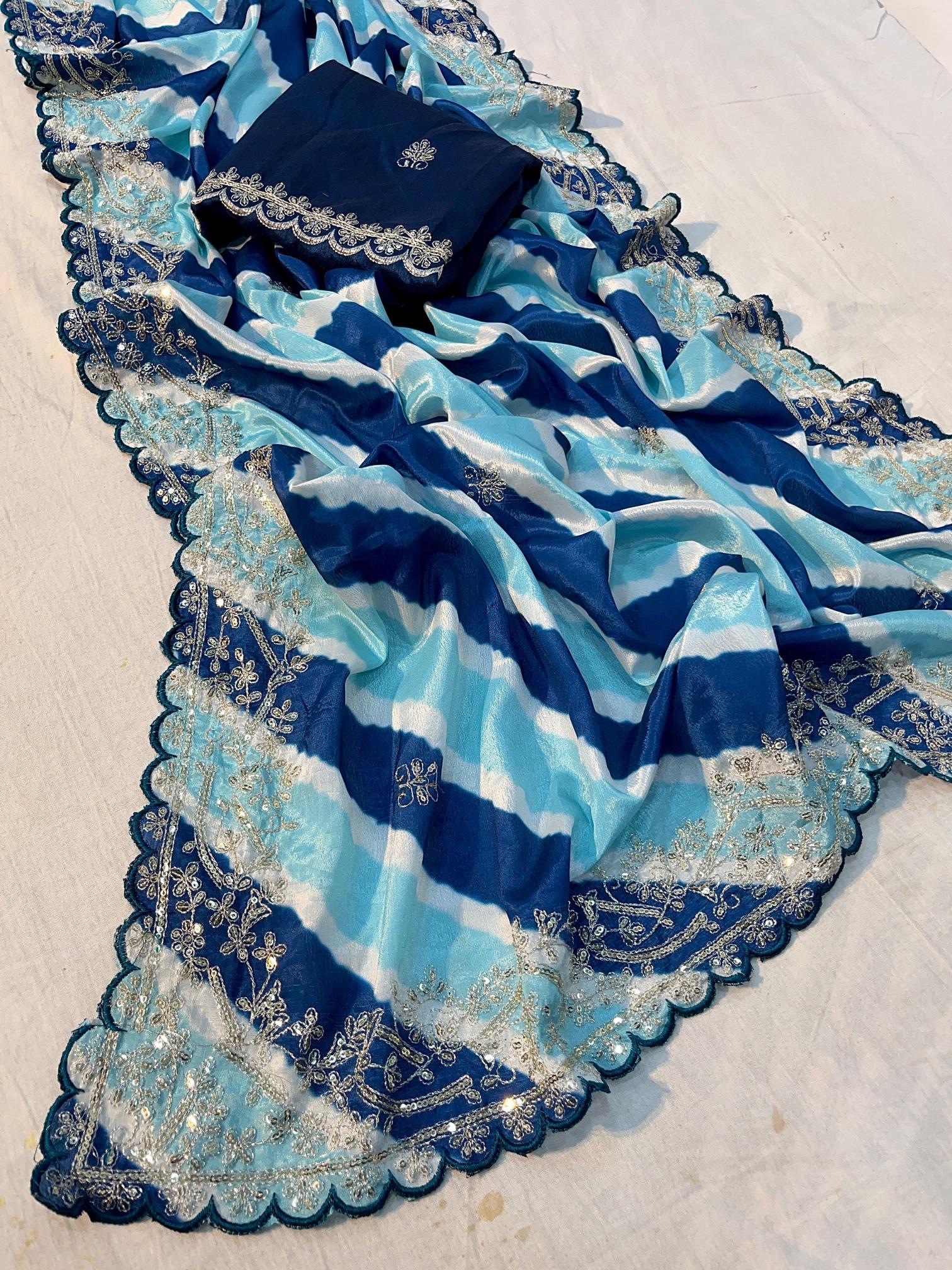 Vinayak soft chinon silk saree surat market wholesale
