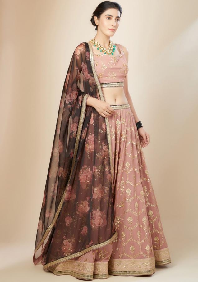 Zeel Clothing Vol 28 Georgette Pink Wedding lehenga choli manufacturers in Ahmedabad