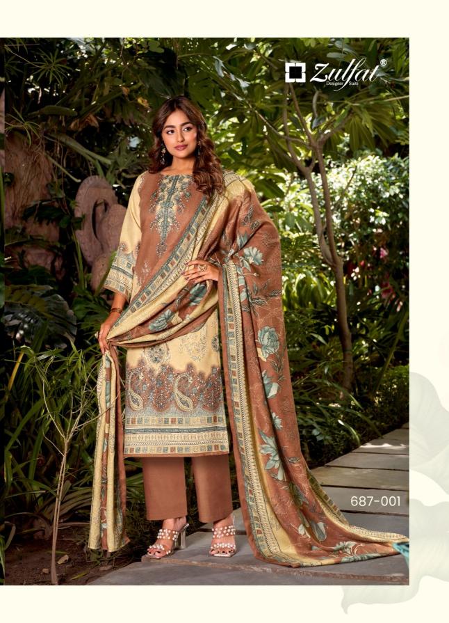 Zulfat begum pashmina dress material for suits in wholesale