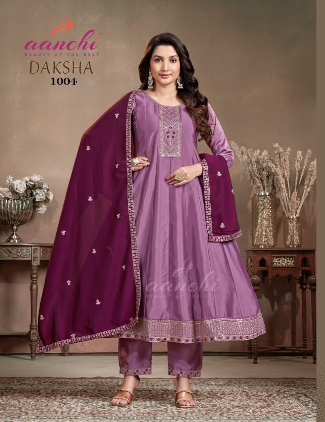 Aanchi daksha flair 3pcs designer kurti in wholesale in delhi