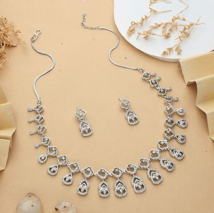 Anti tranish american diamond necklace set 933 Best imitation jwellery dealer in mumbai