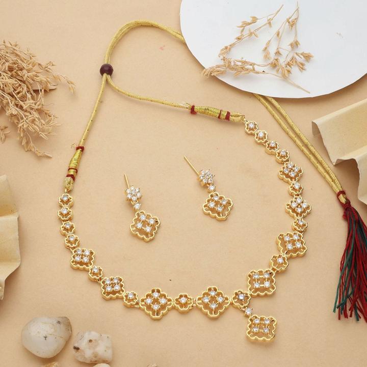 Anti tranish american diamond necklace set 937 Imitation antique jewellery Mumbai