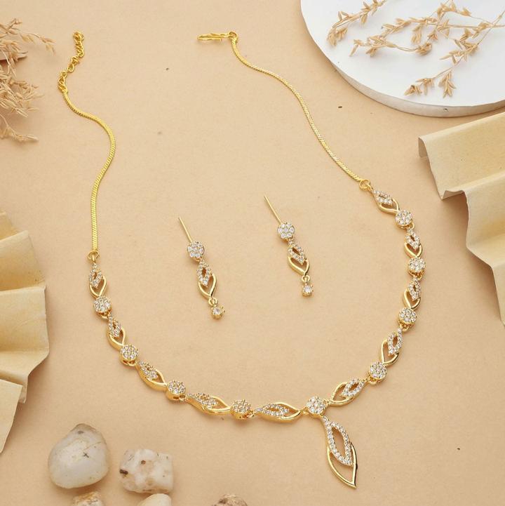 Anti tranish american diamond necklace set 940 Bridal imitation jewellery Mumbai